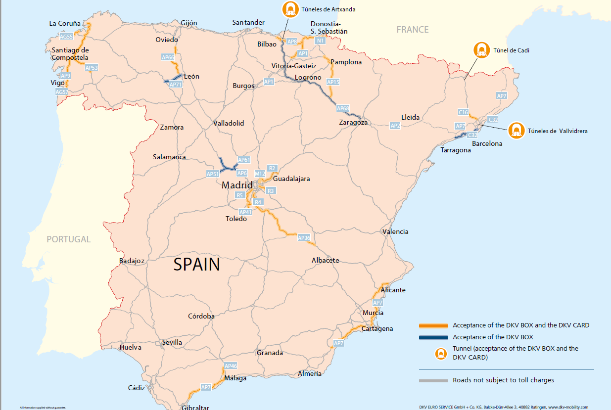 Majorare tarife taxe drum Spania