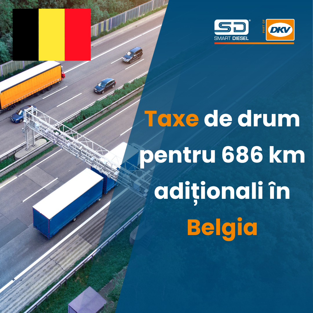 Taxe de drum pentru încă 686 km din Belgia din 2024