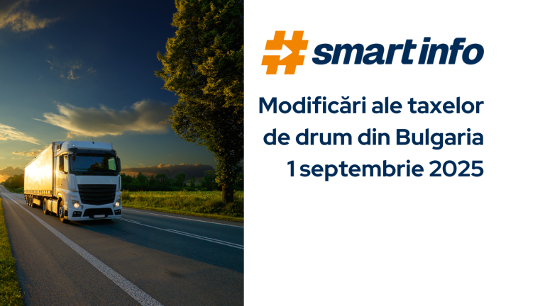 Modificări ale taxelor de drum din Bulgaria – 1 septembrie 2025