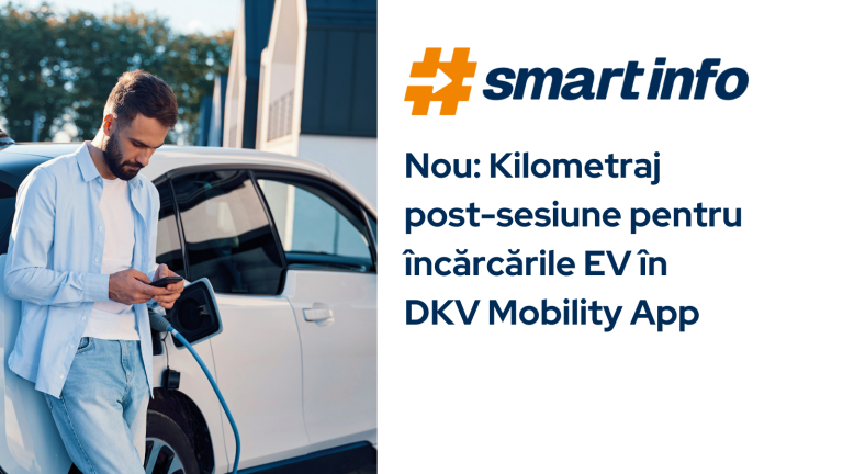 Nou: Kilometraj post-sesiune pentru încărcările EV în DKV Mobility App