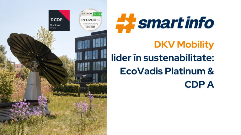 DKV Mobility a obținut din nou certificări de top: EcoVadis și CDP